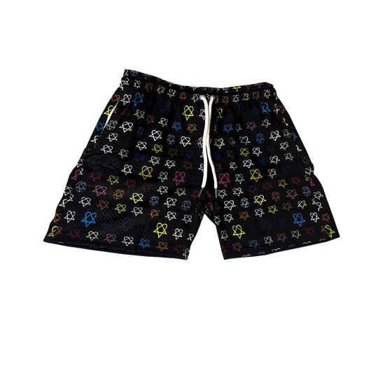 Black Heartagram Shorts