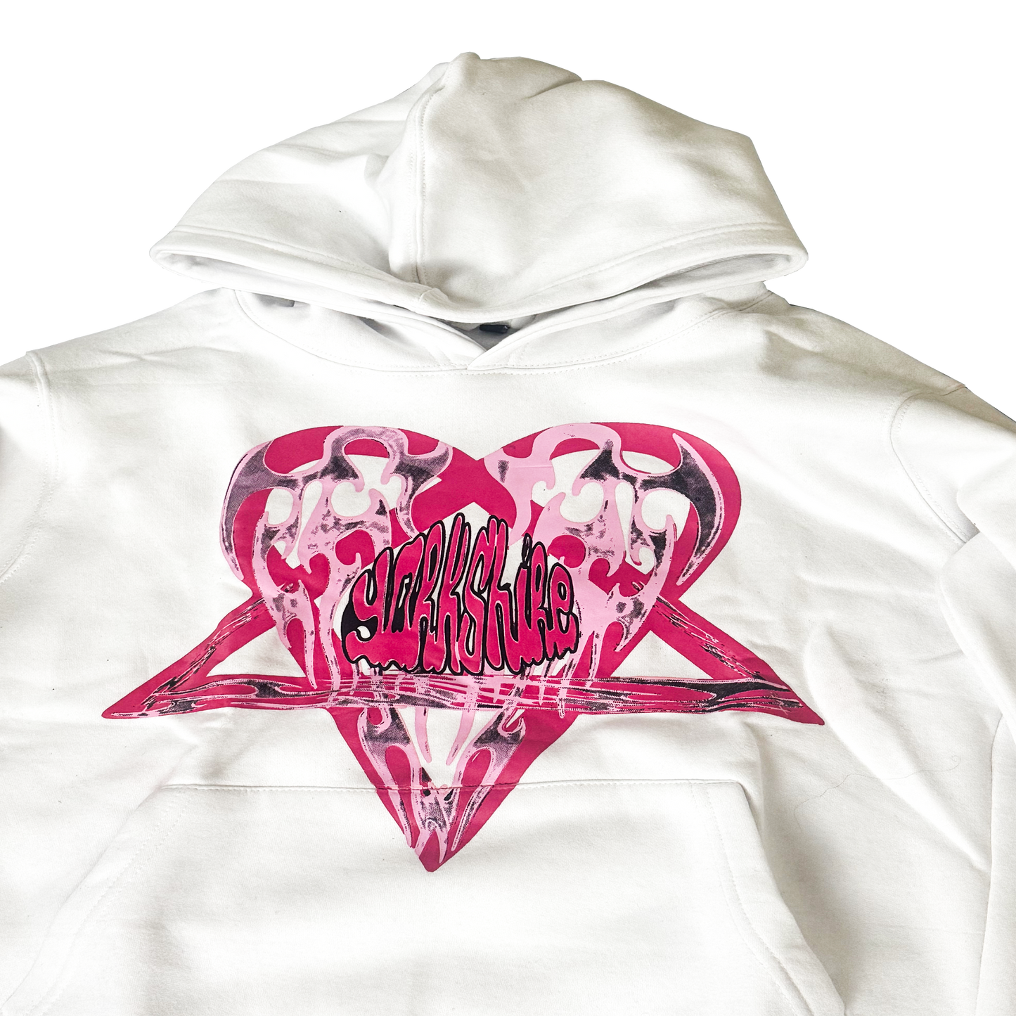 White Heartagram Hoodie