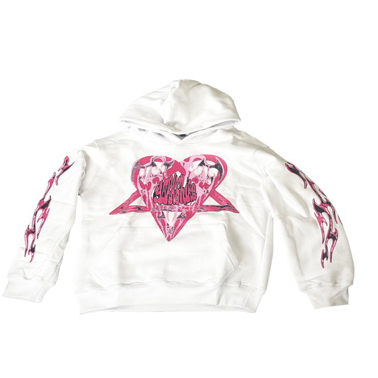 White Heartagram Hoodie