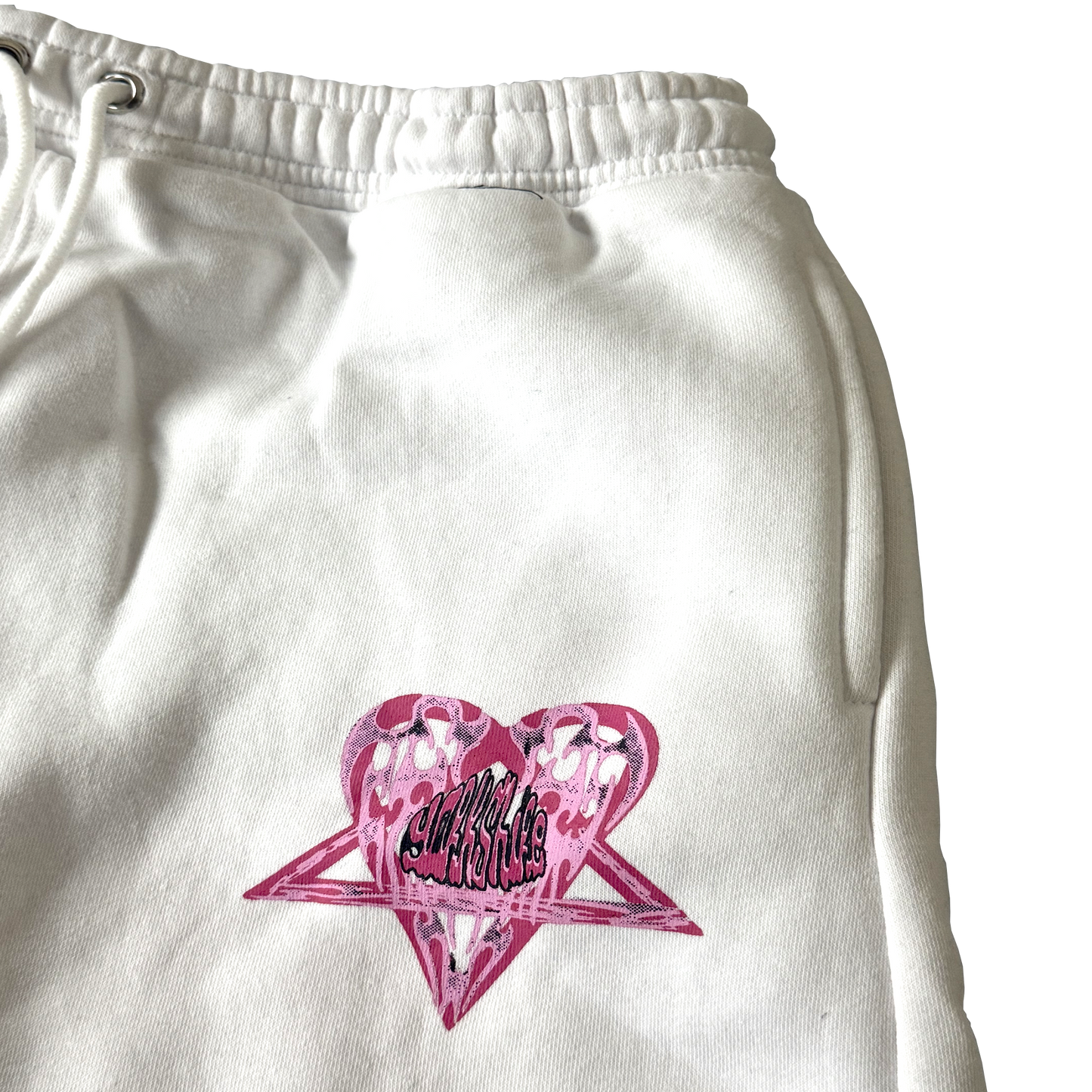 White Heartagram Sweats